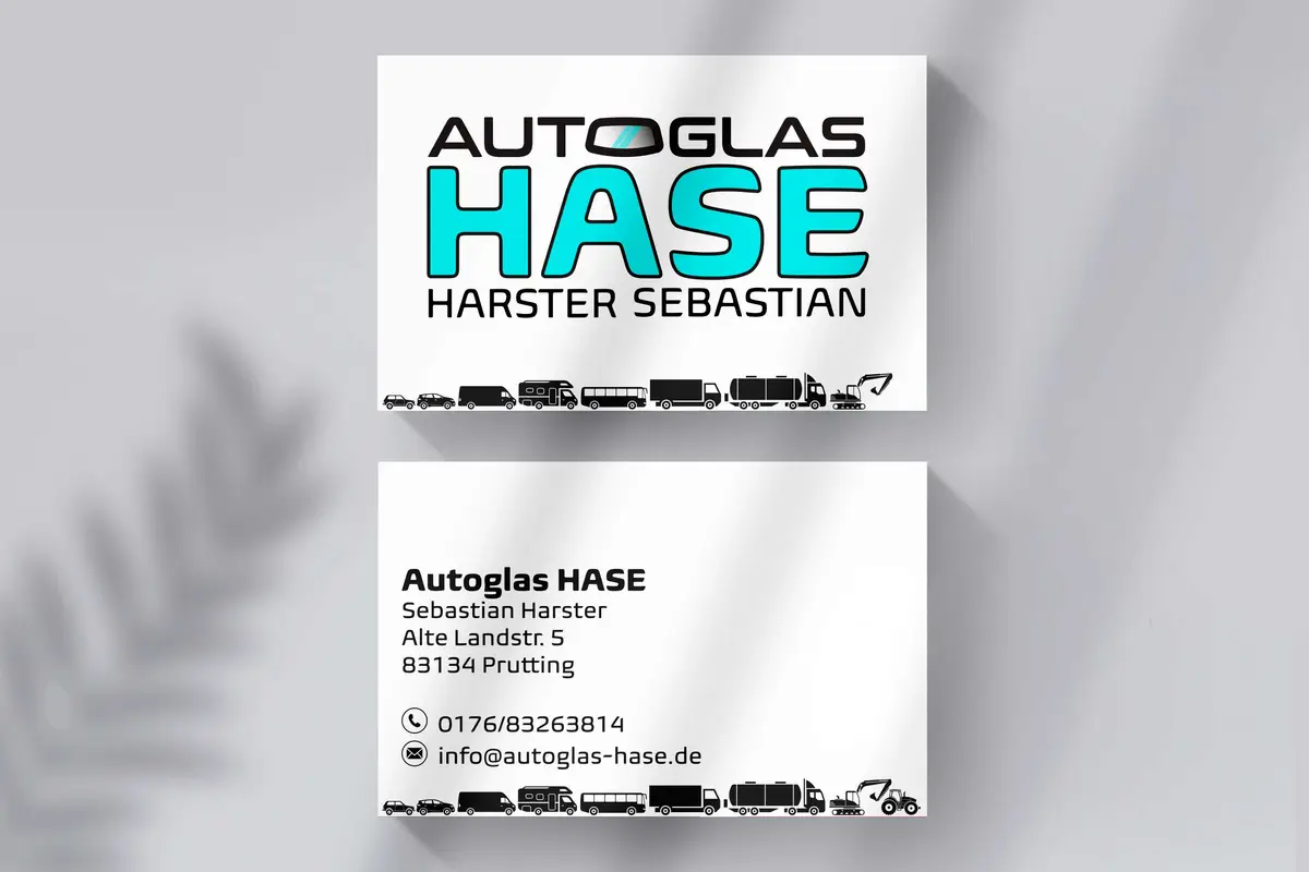 Autoglas Hase Visitenkarten - modal